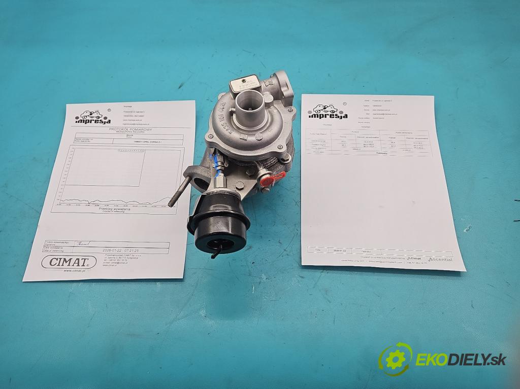 Opel Corsa D 2006-2014 1.3 cdti 90 HP manual 66 kW 1248 cm3 5- turbodúchadlo, turbo repasovaná 54359700014
