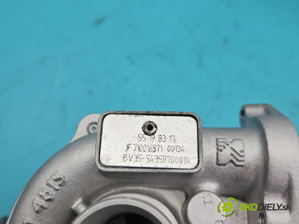 Opel Corsa D 2006-2014 1.3 cdti 90 HP manual 66 kW 1248 cm3 5- turbodúchadlo, turbo repasovaná 54359700014