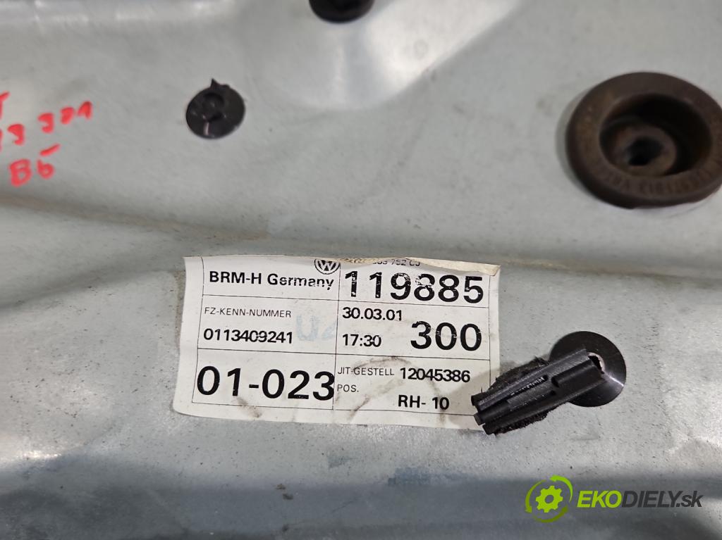 Vw Passat B5 1995-2005 2.0 8V 116 hp manual 85 kW 1984 cm3 5- mechanismus stahování zadní pravý 3B9839752CJ