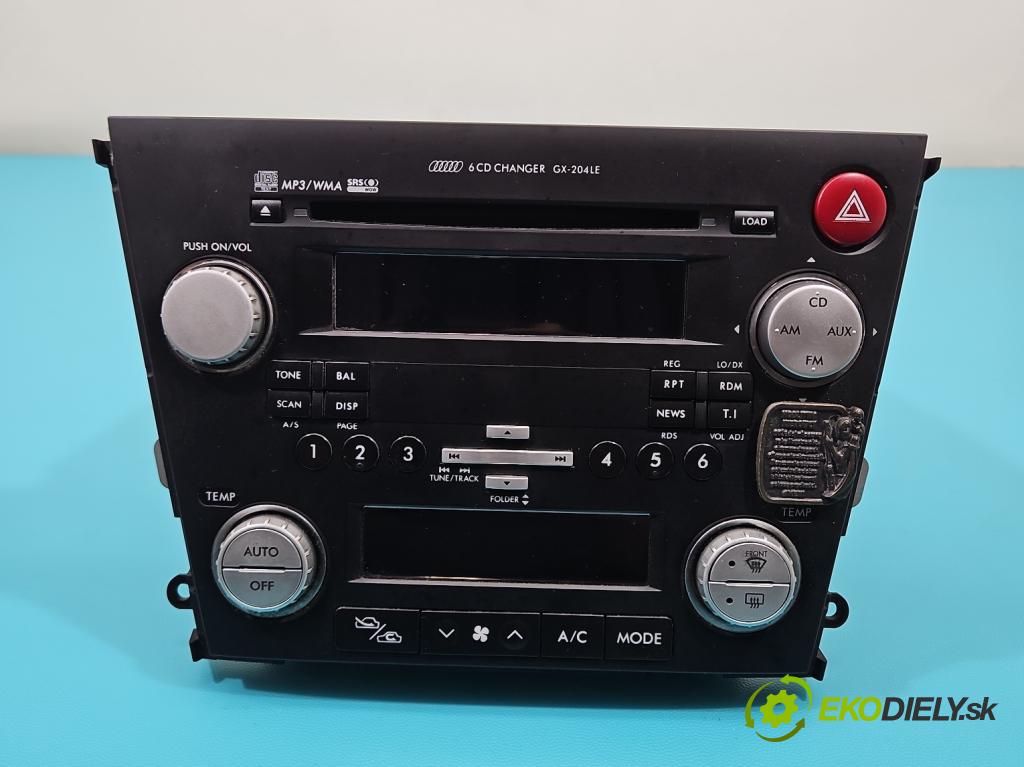 Subaru Legacy IV 2004-2009 2.0 boxer 165 HP manual 121 kW 1994 cm3 5- Radio originál V7200422