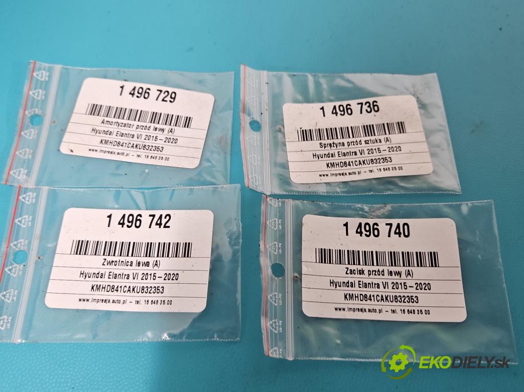 Hyundai Elantra VI 2015-2020 1.6 16V 128 HP manual 93.8 kW 1591 cm3 4- tlmič predné ľavý 54650-F2080 (Kľučka dverí ostatné)