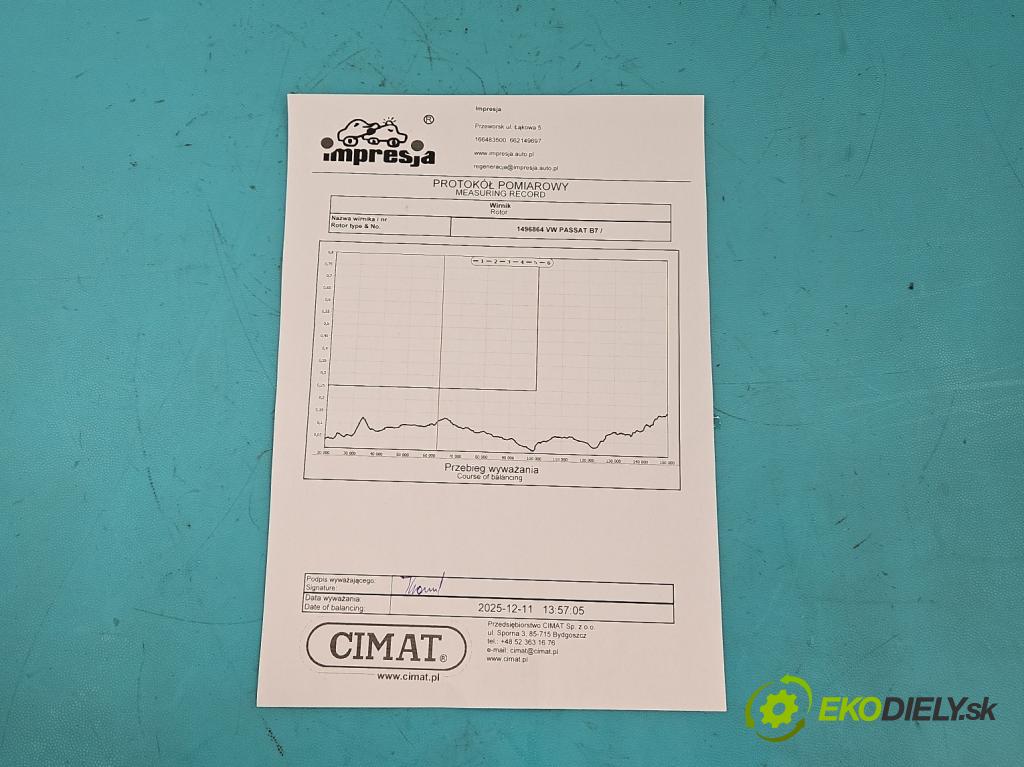 Vw Passat B7 2010-2014 2.0 TSI 211KM automatic 155 kW 1984 cm3 4- turbodúchadlo, turbo repasovaná 06J145713K