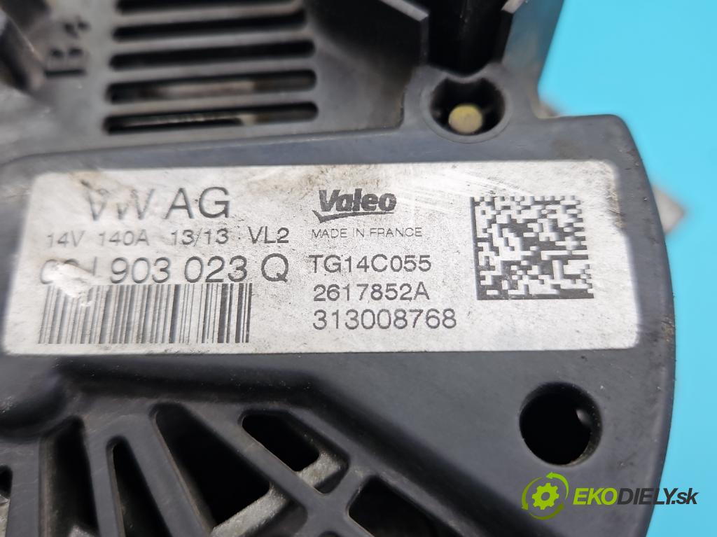 Vw Passat B7 2010-2014 2.0 TSI 211KM automatic 155 kW 1984 cm3 4- Alternator 03L903023Q (Alternátor)