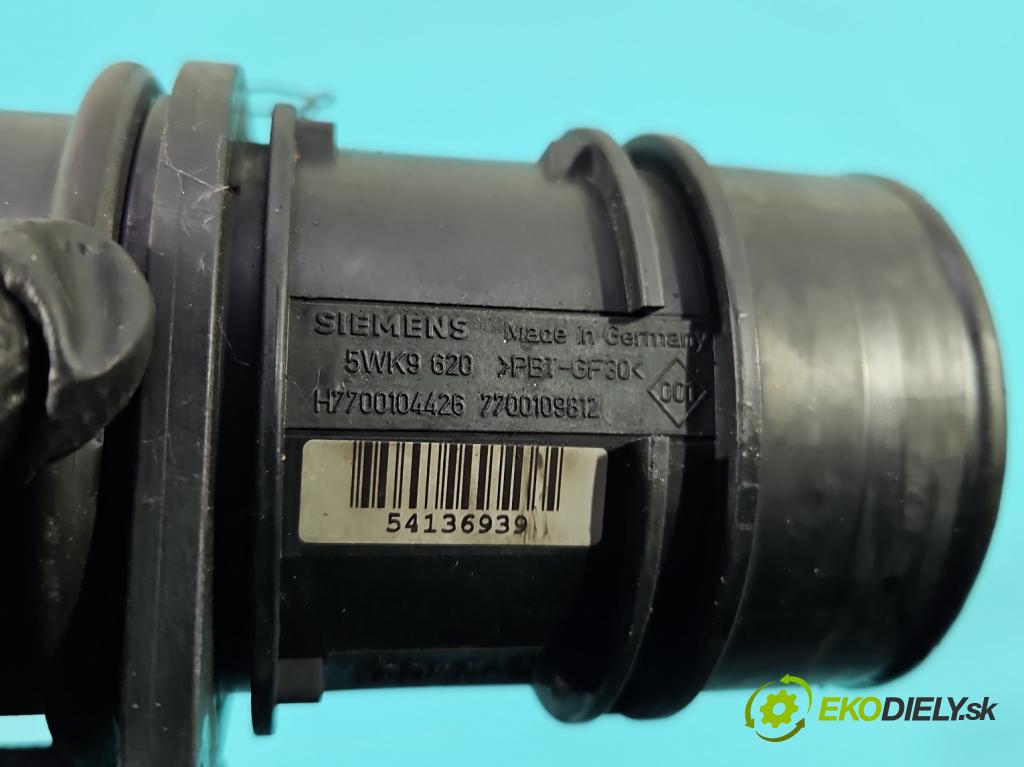 Renault Megane II 2003-2008 1.9 dci 120 HP manual 88 kW 1870 cm3 5- průtokoměr: 5WK9620 (Váha vzduchu)