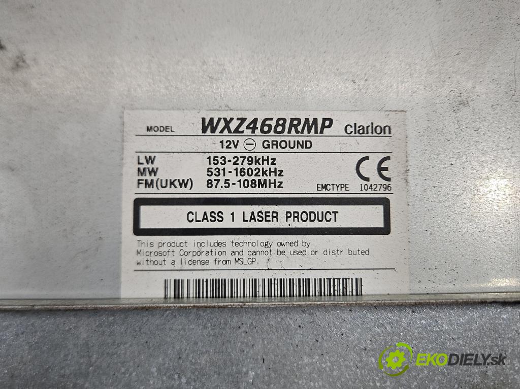 Kia Carnival II 2005-2014 2.9 crdi 185 HP manual 136 kW 2902 cm3 5- Radio originál WXZ468RMP