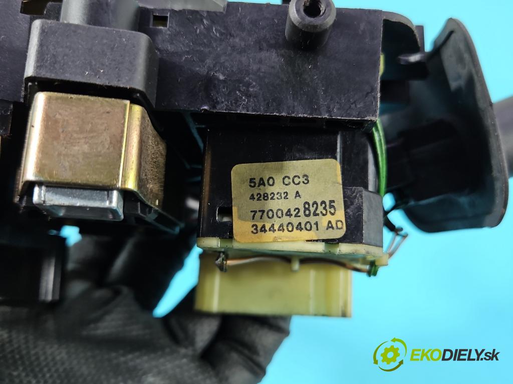 Renault Megane I 1995-2003 1.6 16V 107 HP manual 79 kW 1598 cm3 4- prepínač komplex: 7700428235 (Prepínacie páčky pod volantom)