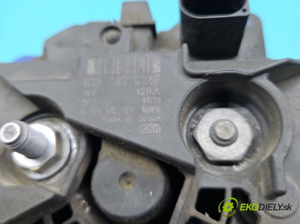 Skoda Octavia I 1996-2010 1.9 tdi 101 HP manual 74 kW 1896 cm3 5- Alternator 038903024F (Alternátor)