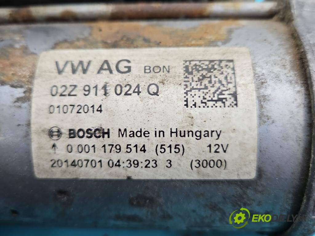Vw Golf VII 2012-2020 1.4 TSI 122 HP manual 90 kW 1395 cm3 5- štartér 02Z911024Q (Štartér)
