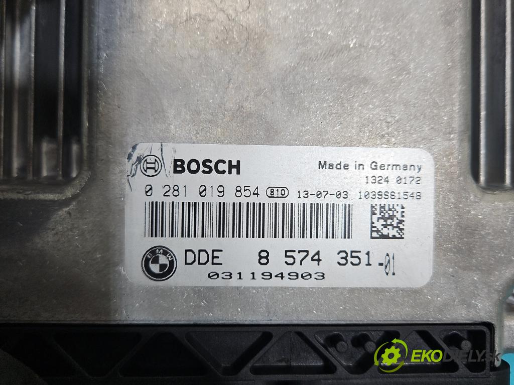 Bmw X1 E84 2009-2015 2.0d 143 HP automatic 105 kW 1995 cm3 5- riadiaca jednotka motora 0281019854