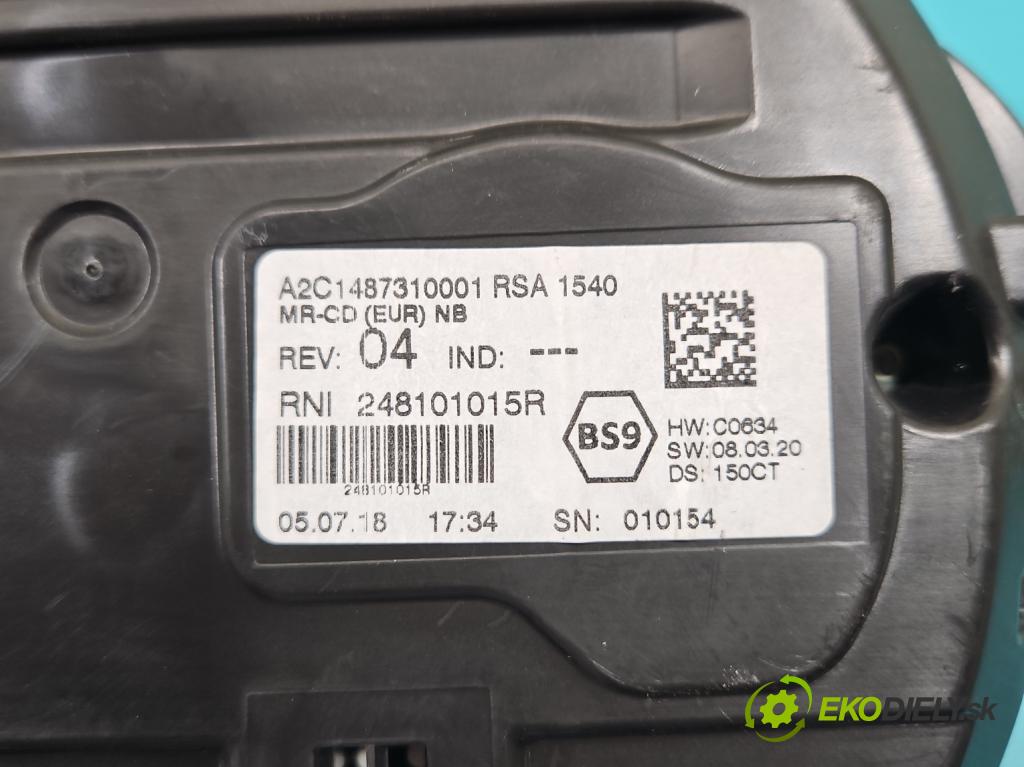 Renault Talisman 2015-2022 1.6 150 HP automatic 110 kW 1618 cm3 4- prístrojovka/ budíky A2C1487310001 (Prístrojová doska)
