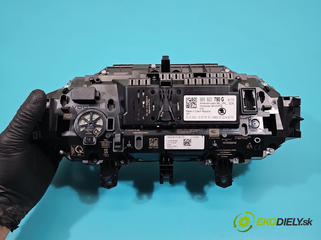Skoda Kodiaq I 2.0 TSI 190 HP automatic 140 kW 1984 cm3 5- prístrojovka/ budíky 565920790G (Prístrojová doska)
