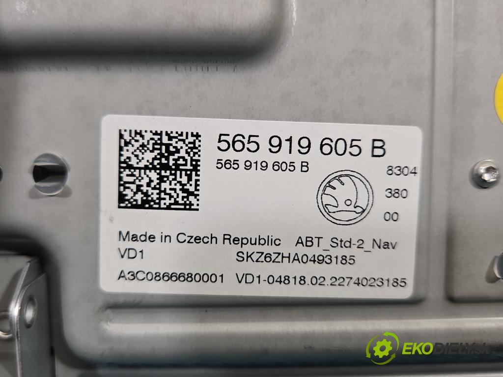 Skoda Kodiaq I 2.0 TSI 190 HP automatic 140 kW 1984 cm3 5- Radio originál 565919605B