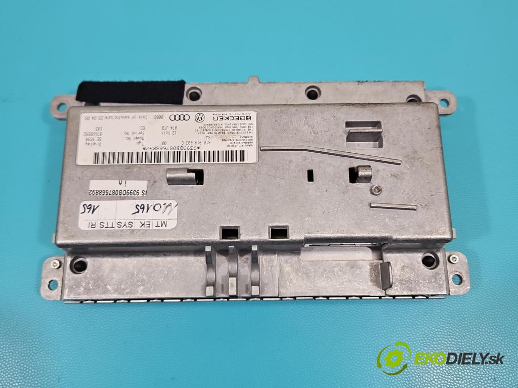 Audi A6 C6 2004-2011 2.0 tdi 140 HP automatic 103 kW 1968 cm3 4- Zobrazit: 8T0919603C (Prístrojová doska)