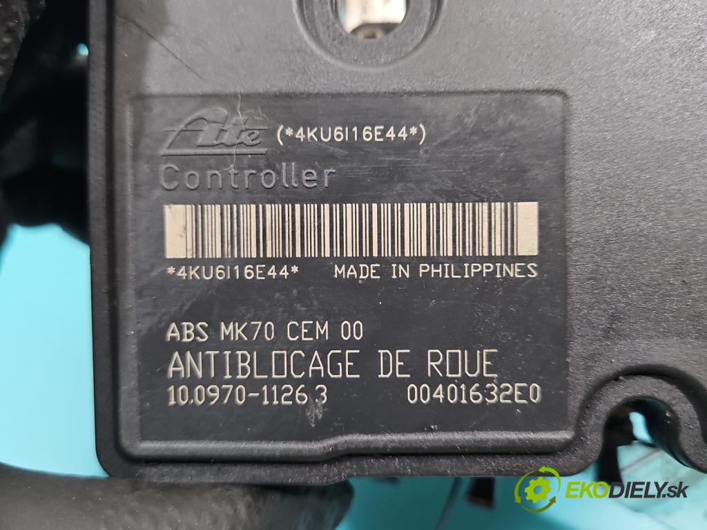 Peugeot 207 1.4 16V 88 HP manual 65 kW 1360 cm3 5- čerpadlo abs 9662150680 (Pumpa ABS)