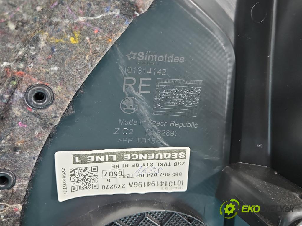 Skoda Kodiaq I 2.0 TSI 190 hp automatic 140 kW 1984 cm3 5- Tapacír: dveře zadní pravé 132659202