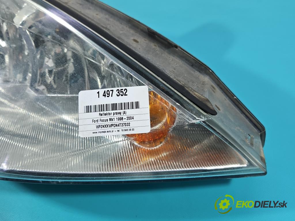 Ford Focus Mk1 1998-2004 1.8 tdci 101 HP manual 74 kW 1753 cm3 5- Reflektor: pravý 2M51-13W029-BG (Svetlo predné pravé)