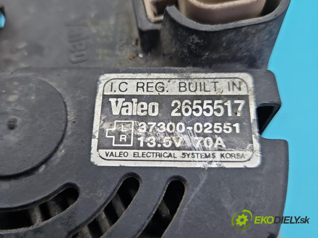 Kia Picanto I 2003-2011 1.0 61 HP manual 45 kW 999 cm3 5- Alternator 37300-02551 (Alternátor)