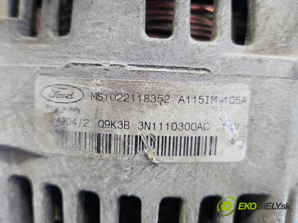 Ford Focus Mk2 2004-2011 1.6 16V 116 HP manual 85 kW 1596 cm3 5- Alternator 3N1110300AC (Alternátor)