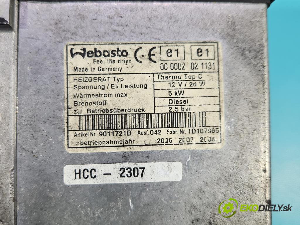 Kia Carnival II 2005-2014 2.9 crdi 185 hp manual 136 kW 2902 cm3 5- Webasto  (Webasto (nezávislé topení))