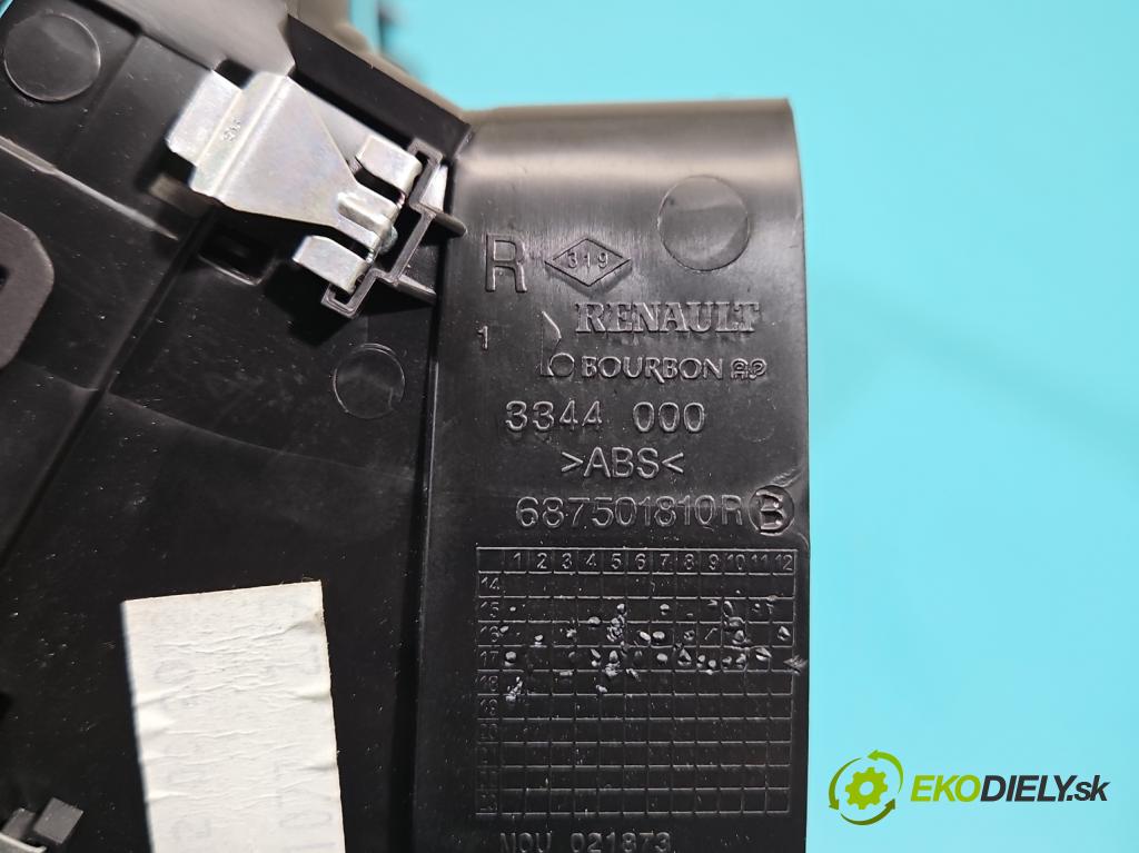 Renault Megane IV 2016-2024 1.3 116 HP manual 85 kW 1332 cm3 5- Mřížka: kúrenia stredová 687501810R (Mriežka kúrenia (fukár))