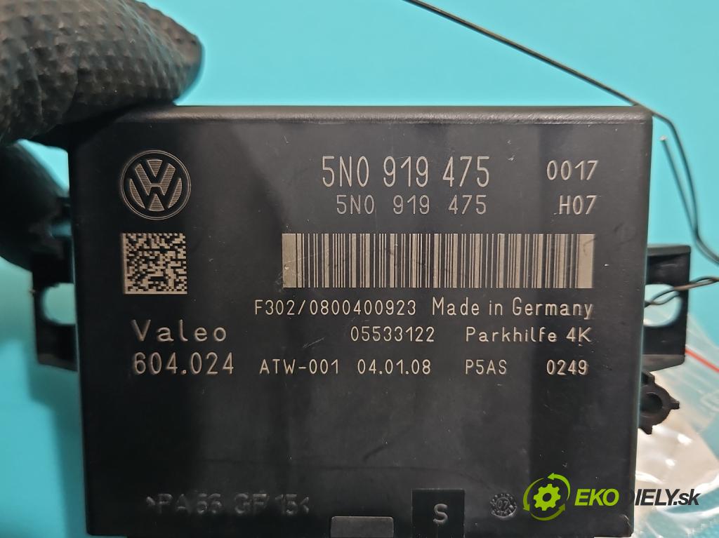 Vw Tiguan I 2007-2016 2.0 TDI 140 hp manual 103 kW 1968 cm3 5- řídící jednotka parkování 5N0919475