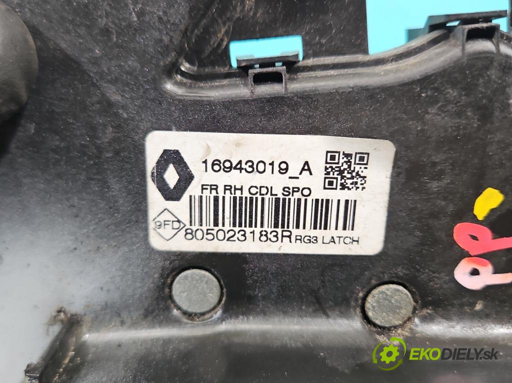 Renault Megane IV 2016-2024 1.3 116 hp manual 85 kW 1332 cm3 5- zámek přední pravý 16943019A