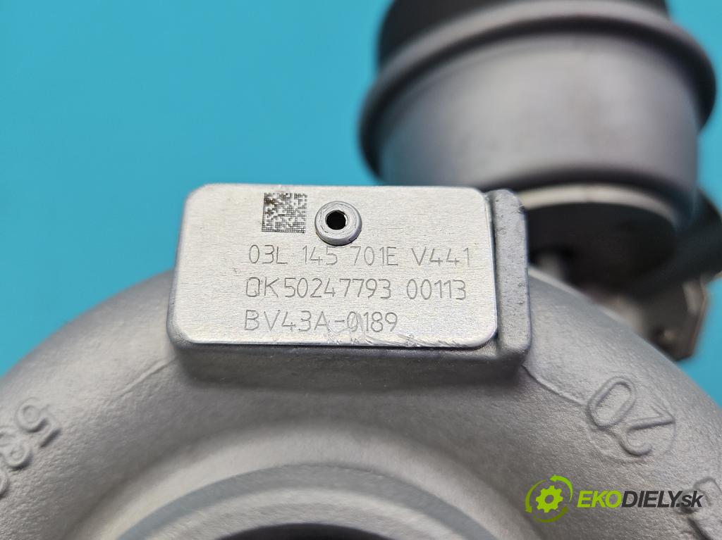 Audi Q5 2008-2016 2.0 tdi 170 hp automatic 125 kW 1968 cm3 5- Turbodmychadlo repasováno BV43A-0189