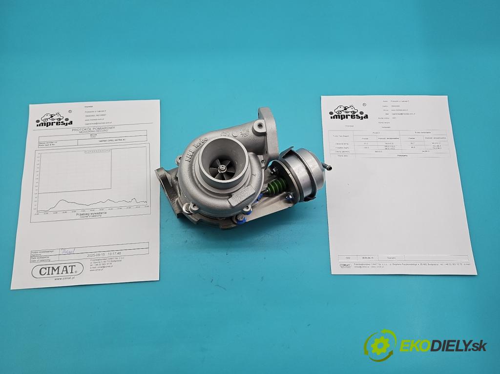 Opel Astra III 2004-2014 1.7 cdti 110 hp manual 81 kW 1686 cm3 5- Turbodmychadlo repasováno VIFC