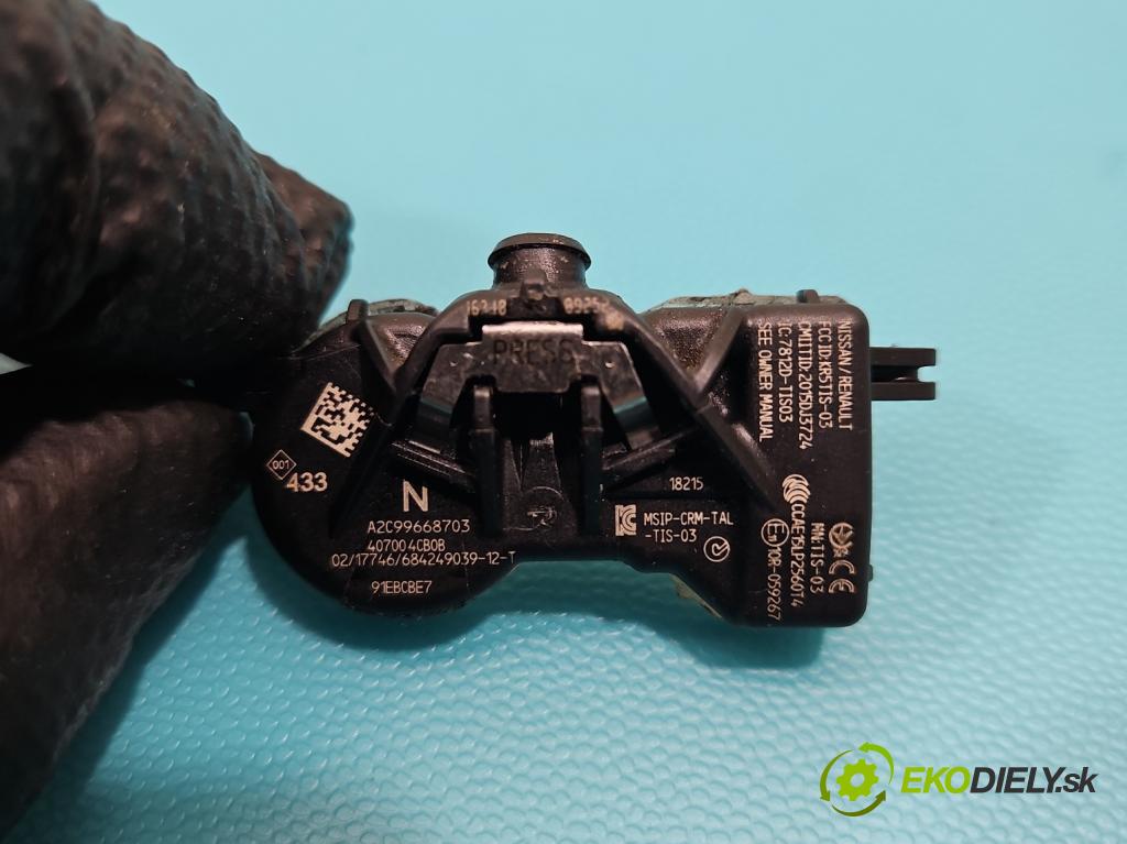 Renault Megane IV 2016-2024 1.3 116 hp manual 85 kW 1332 cm3 5- snímač tlaku pneumatika A2C99668703 (Snímač tlaku v pneumatice)