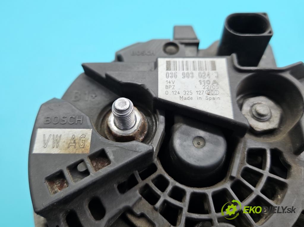 Vw Golf V 2003-2009 1.4 16V 75 HP manual 55 kW 1390 cm3 3- Alternator 036903024J (Alternátor)