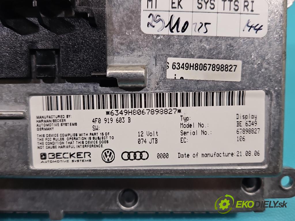 Audi Q7 2005-2015 3.6 V6 FSI 280KM: automatic 206 kW 3562 cm3 5- Zobrazit: 4F0919603B (Prístrojová doska)