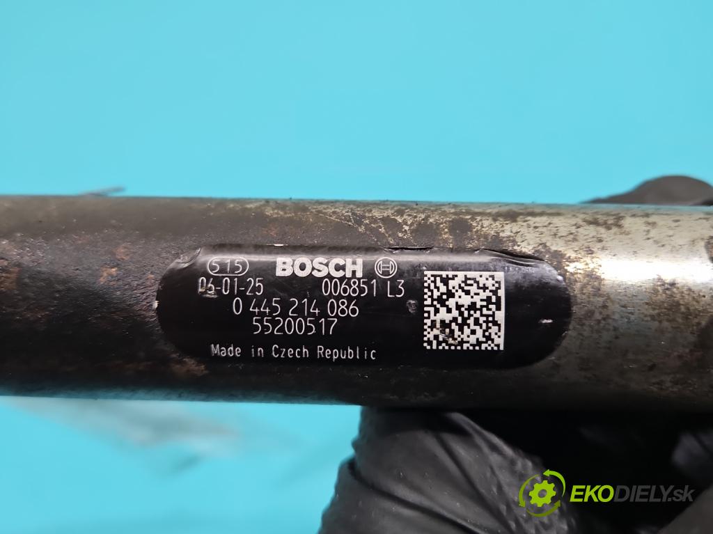 Fiat Doblo I 2001-2010 1,3.0 jtd 75 HP manual 55 kW 1248 cm3 5- lišta vstrekovacia 0445214086 (Vstrekovacia lišta)