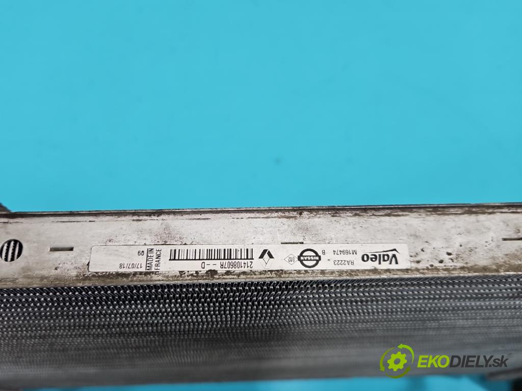 Renault Talisman 2015-2022 1.6 150 hp automatic 110 kW 1618 cm3 4- Chladič vody 214108607R (Vodní chladič)