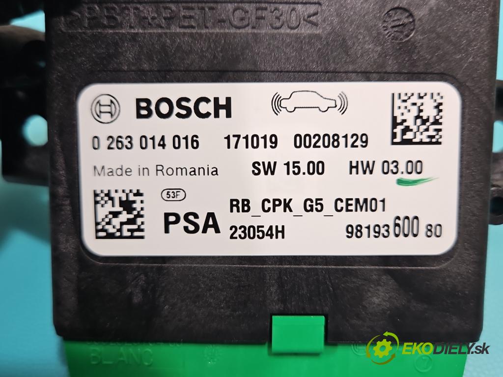 Peugeot 3008 II 2016-2023 2.0 hdi 150 hp manual 110 kW 1997 cm3 5- řídící jednotka 0263014016
