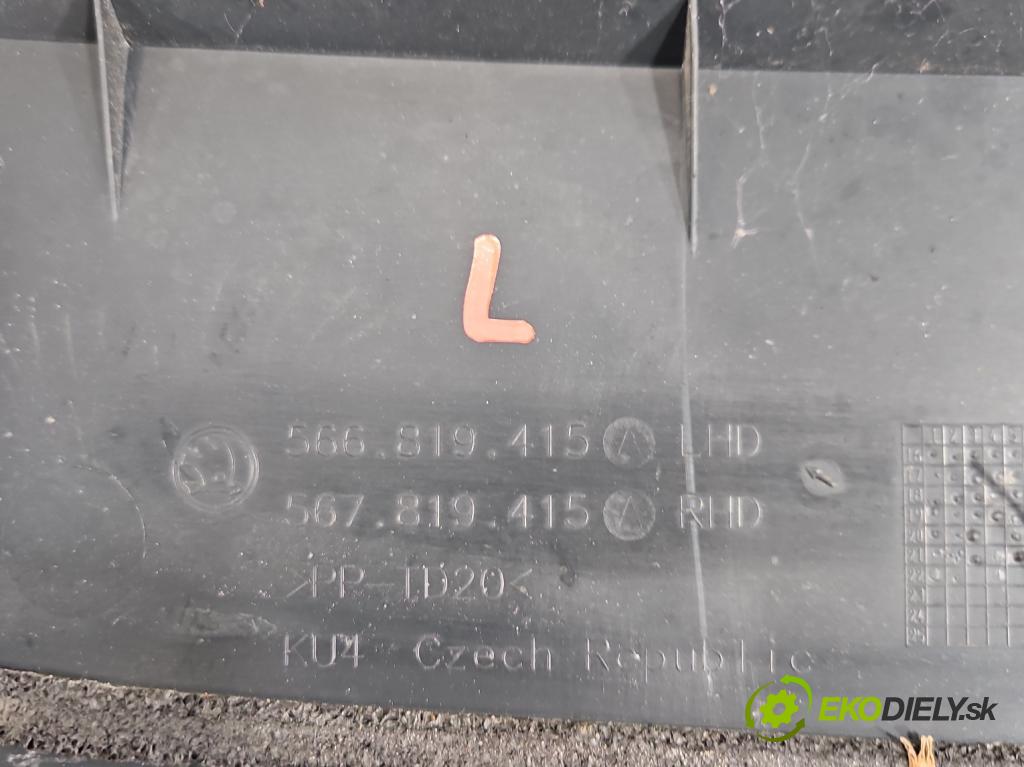 Skoda Kodiaq I 2.0 TSI 190 HP automatic 140 kW 1984 cm3 5- torpédo 566819415A (Torpédo (plast pod čelným sklom))