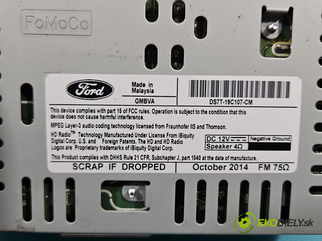 Ford Fusion USA 2012-2020 2.0 EcoBoost: automatic 179 kW 1999 cm3 4- Radio originál DS7T-19C107-CM
