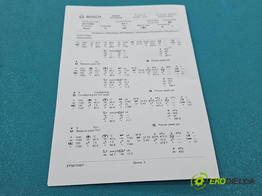 Audi A6 C6 2004-2011 2.0 tdi 140 HP automatic 103 kW 1968 cm3 4- vstrekovacie čerpadlo 0414720404 (Vstrekovač paliva)