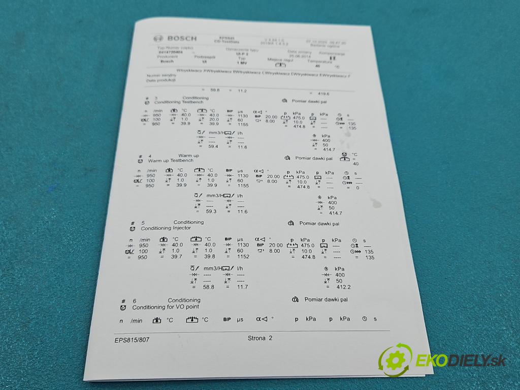 Audi A6 C6 2004-2011 2.0 tdi 140 HP automatic 103 kW 1968 cm3 4- vstrekovacie čerpadlo 0414720404 (Vstrekovač paliva)