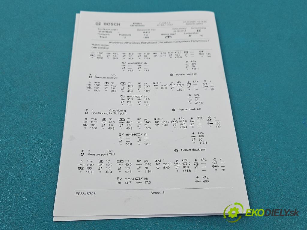 Audi A6 C6 2004-2011 2.0 tdi 140 HP automatic 103 kW 1968 cm3 4- vstrekovacie čerpadlo 0414720404 (Vstrekovač paliva)