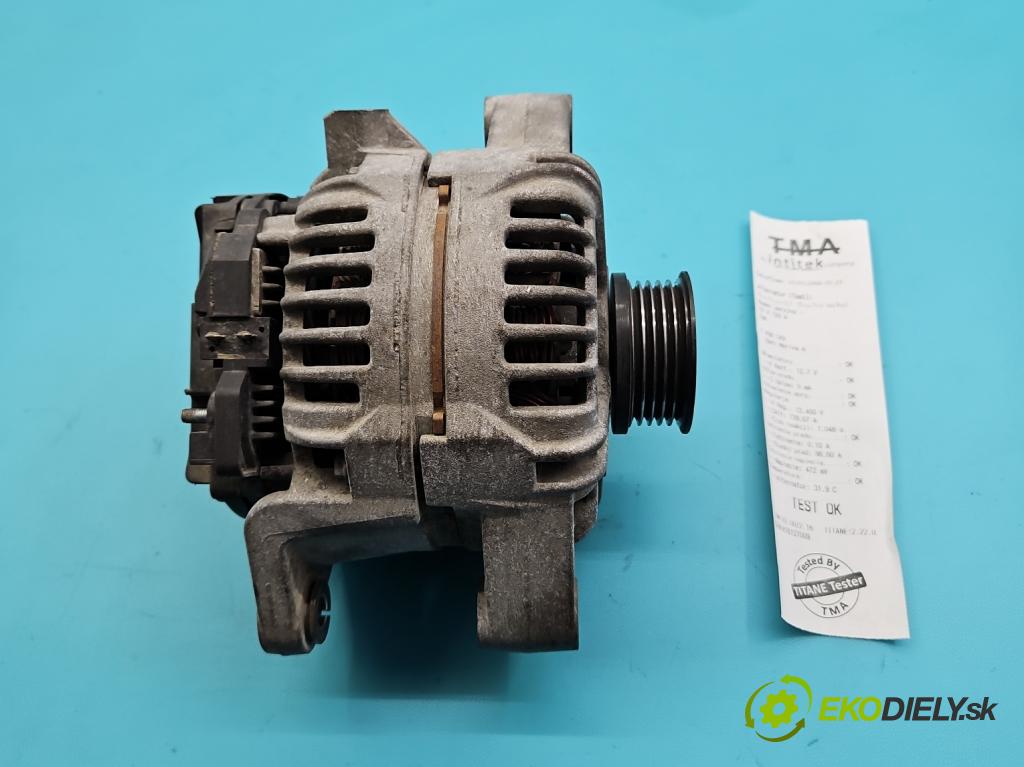 Opel Meriva A 2002-2010 1.6 16V 101 HP manual 74 kW 1598 cm3 5- Alternator 0124425009 (Alternátor)