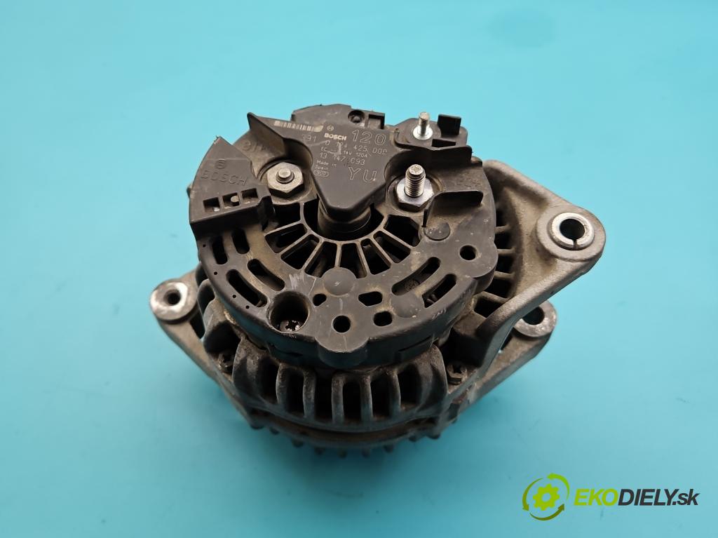 Opel Meriva A 2002-2010 1.6 16V 101 HP manual 74 kW 1598 cm3 5- Alternator 0124425009 (Alternátor)