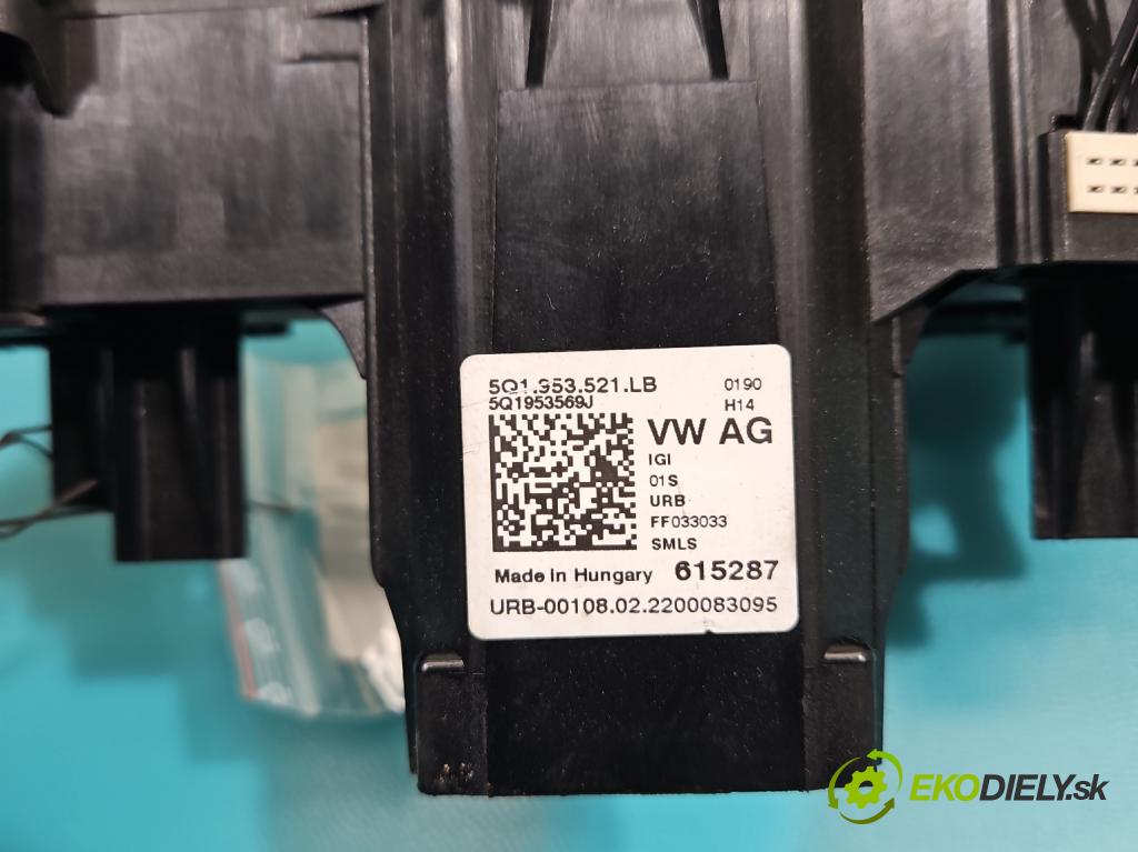 Skoda Kodiaq I 2.0 TSI 190 HP automatic 140 kW 1984 cm3 5- prepínač komplex: 5Q1953521LB (Prepínacie páčky pod volantom)