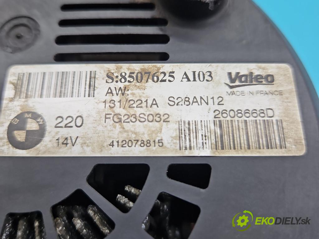 Bmw 5 F10 2010-2017 2.0d 218 HP automatic 160 kW 1995 cm3 5- Alternator 8507625 (Alternátor)
