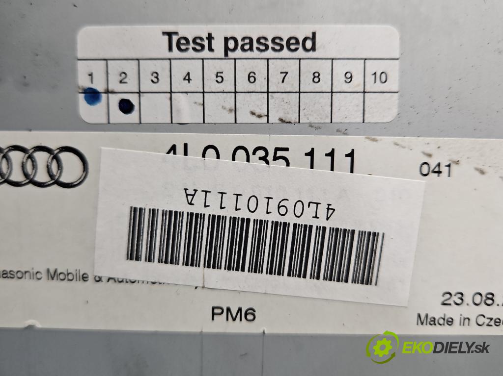 Audi Q7 2005-2015 3.6 V6 FSI 280KM automatic 206 kW 3562 cm3 5- Měnič: cd 4L0035111 (CD měnič)