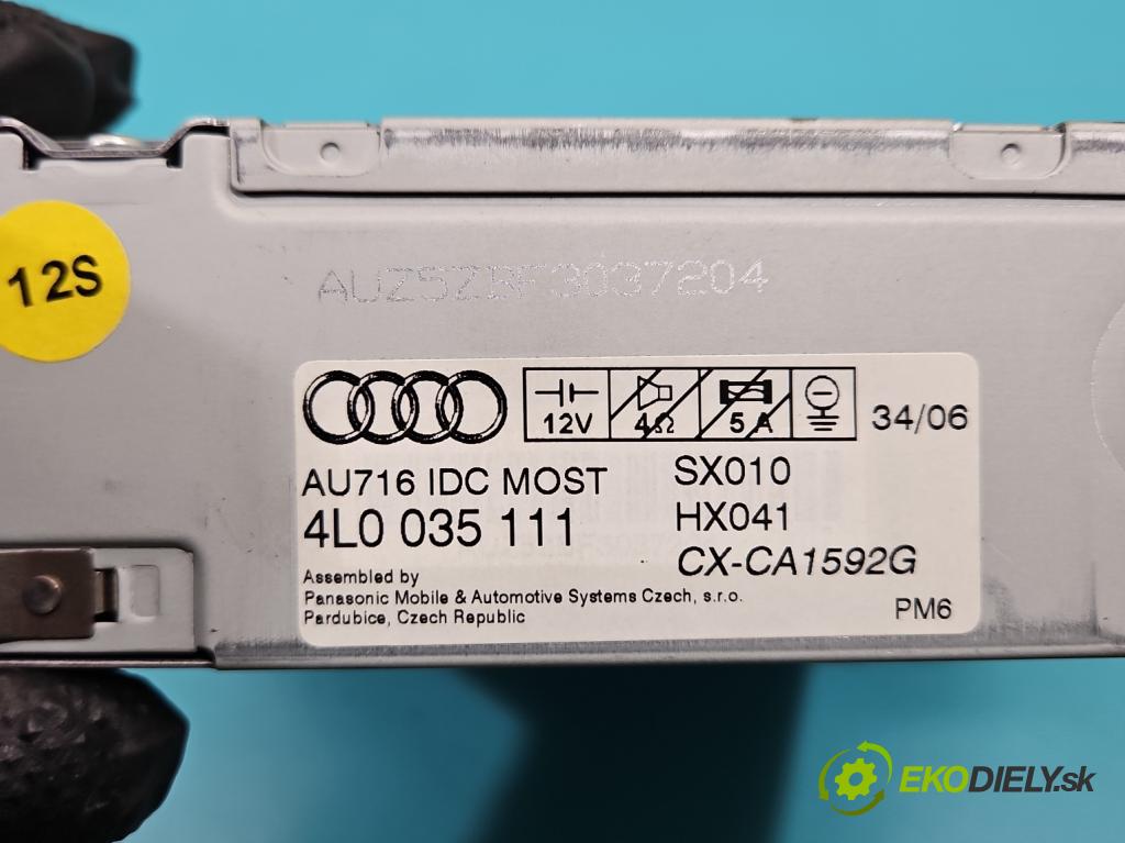 Audi Q7 2005-2015 3.6 V6 FSI 280KM automatic 206 kW 3562 cm3 5- Měnič: cd 4L0035111 (CD měnič)