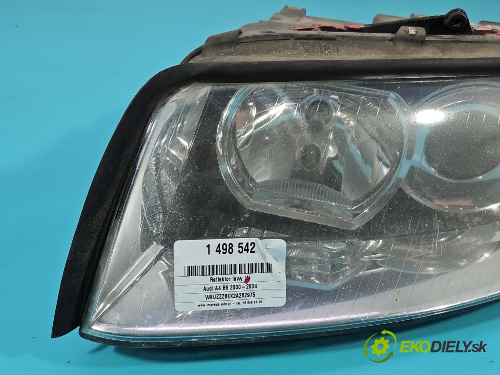 Audi A4 B6 2000-2004 2.0 20V 131 HP manual 96 kW 1984 cm3 4- Reflektor: ľavý 8E0941003S (Kľučka dverí ostatné)