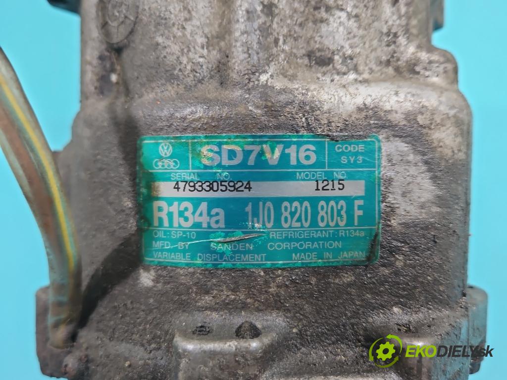 Vw New Beetle 1998-2010 2.0 8V 116 HP manual 85 kW 1984 cm3 3- Kompresor: klimatizácie 1J0820803F (Kompresor klimatizácie)