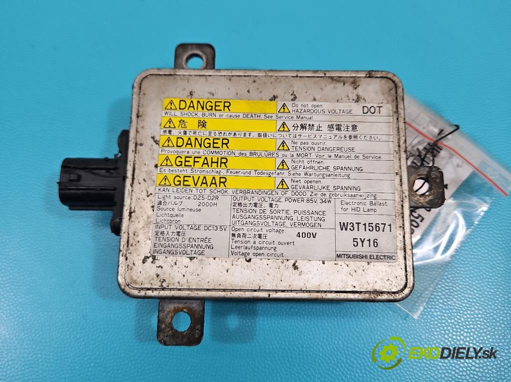 Mazda 5  2005-2010 2.0 citd 143 HP manual 105 kW 1998 cm3 5- střídač: xenon W3T15671 (Riadiaca jednotka xenónu)