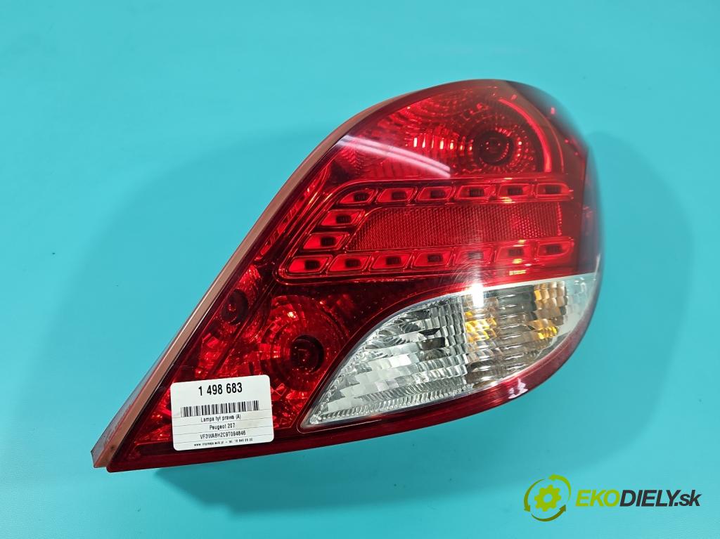 Peugeot 207 1.4 hdi 68 hp manual 50 kW 1398 cm3 3- světlo zadní pravé 9686565980-00 (Klika dveří ostatní)