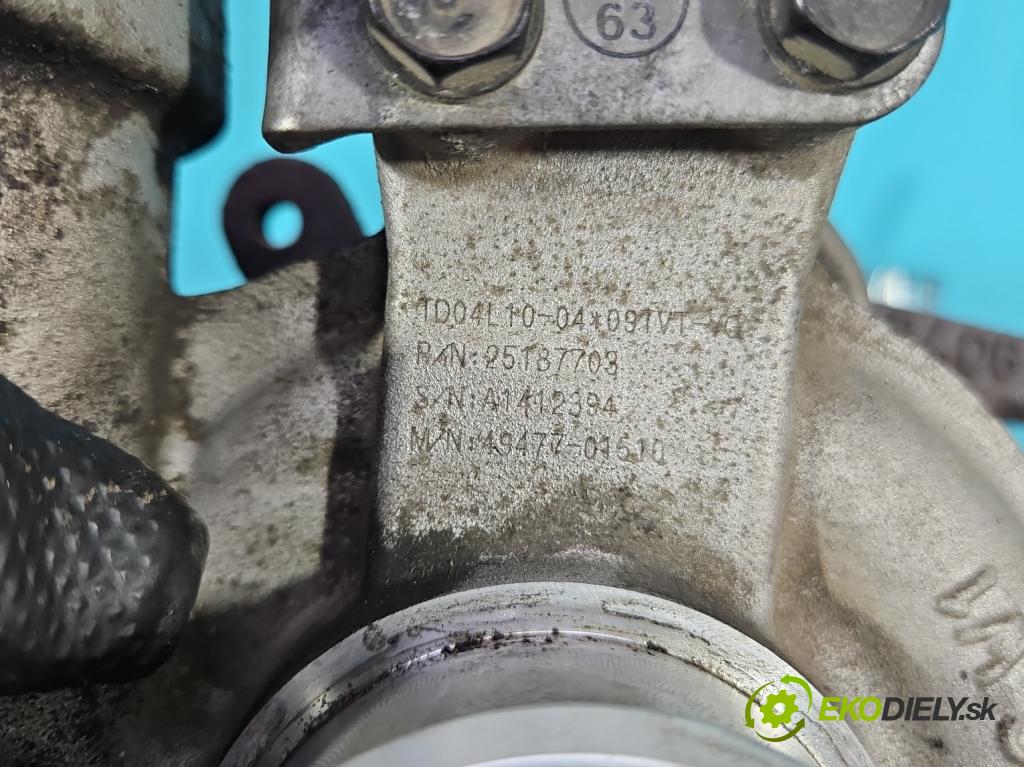 Chevrolet Cruze 2.0 VCDi 163 hp manual 120 kW 1998 cm3 5- Turbodmychadlo 49477-01510 (Kompletní turbodmychadlo)